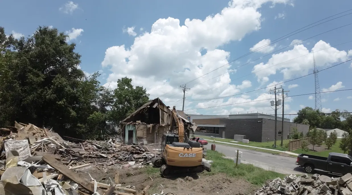Demolition of a home, aerial imagery — Under One Sun aerial imagery