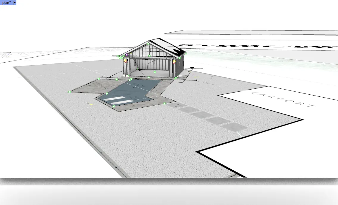 Kirkland pool house 3D rendering — Under One Sun residential design