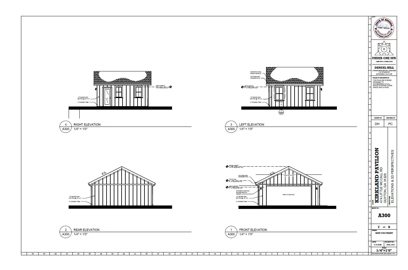 Kirkland residence drawing — Under One Sun residential design