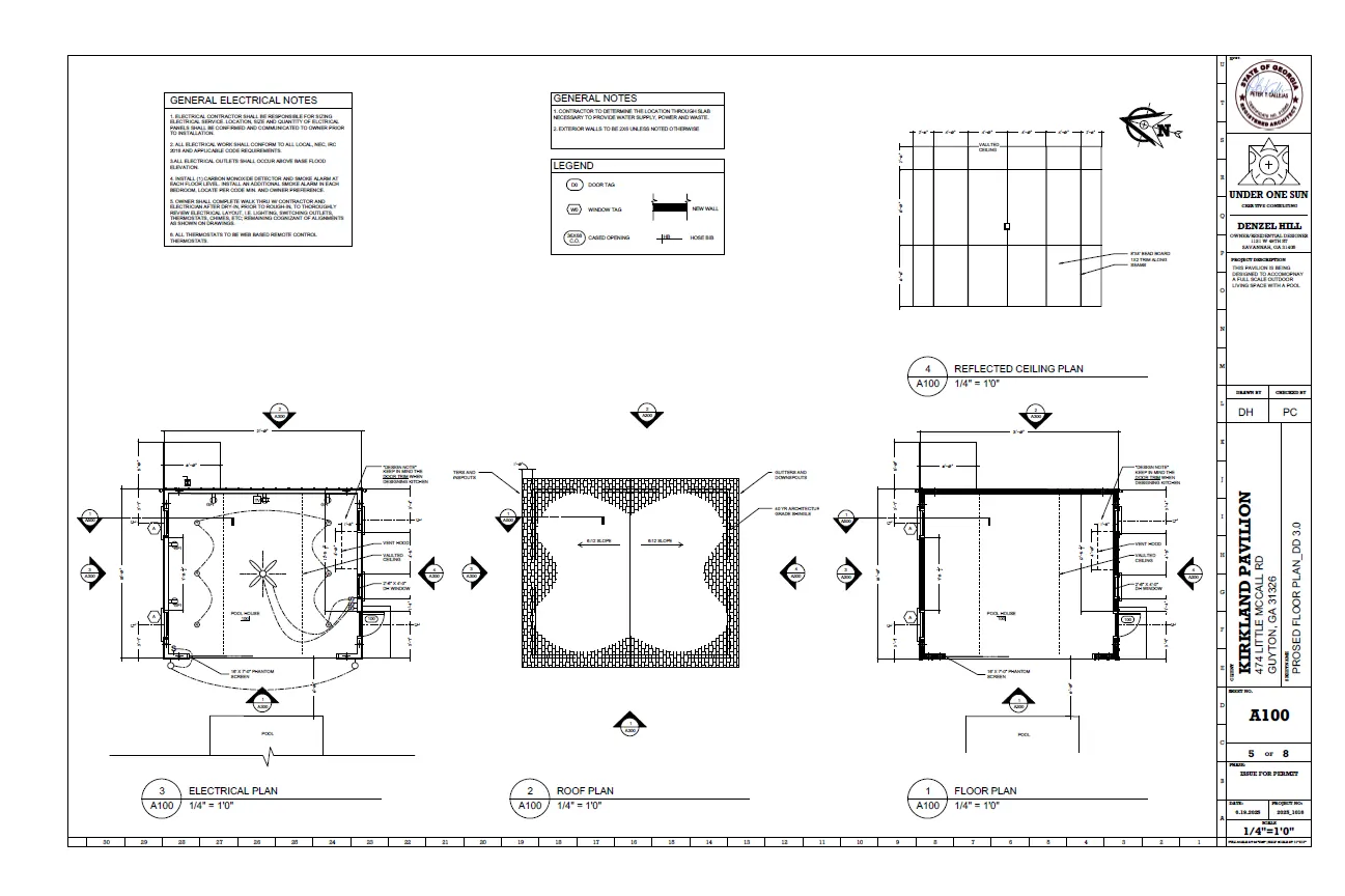 Kirkland residence drawing — Under One Sun residential design