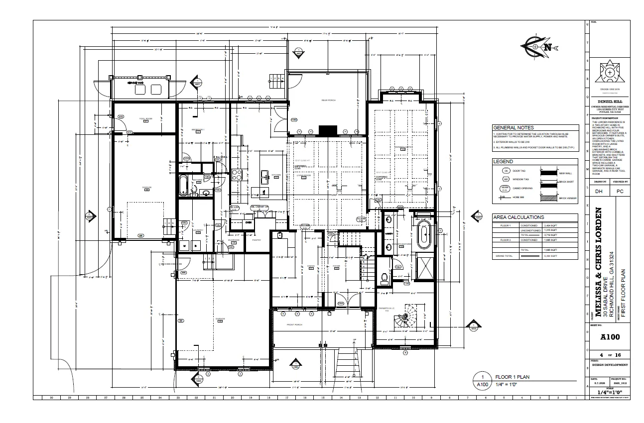 Lorden floor 1 plan — Under One Sun residential design