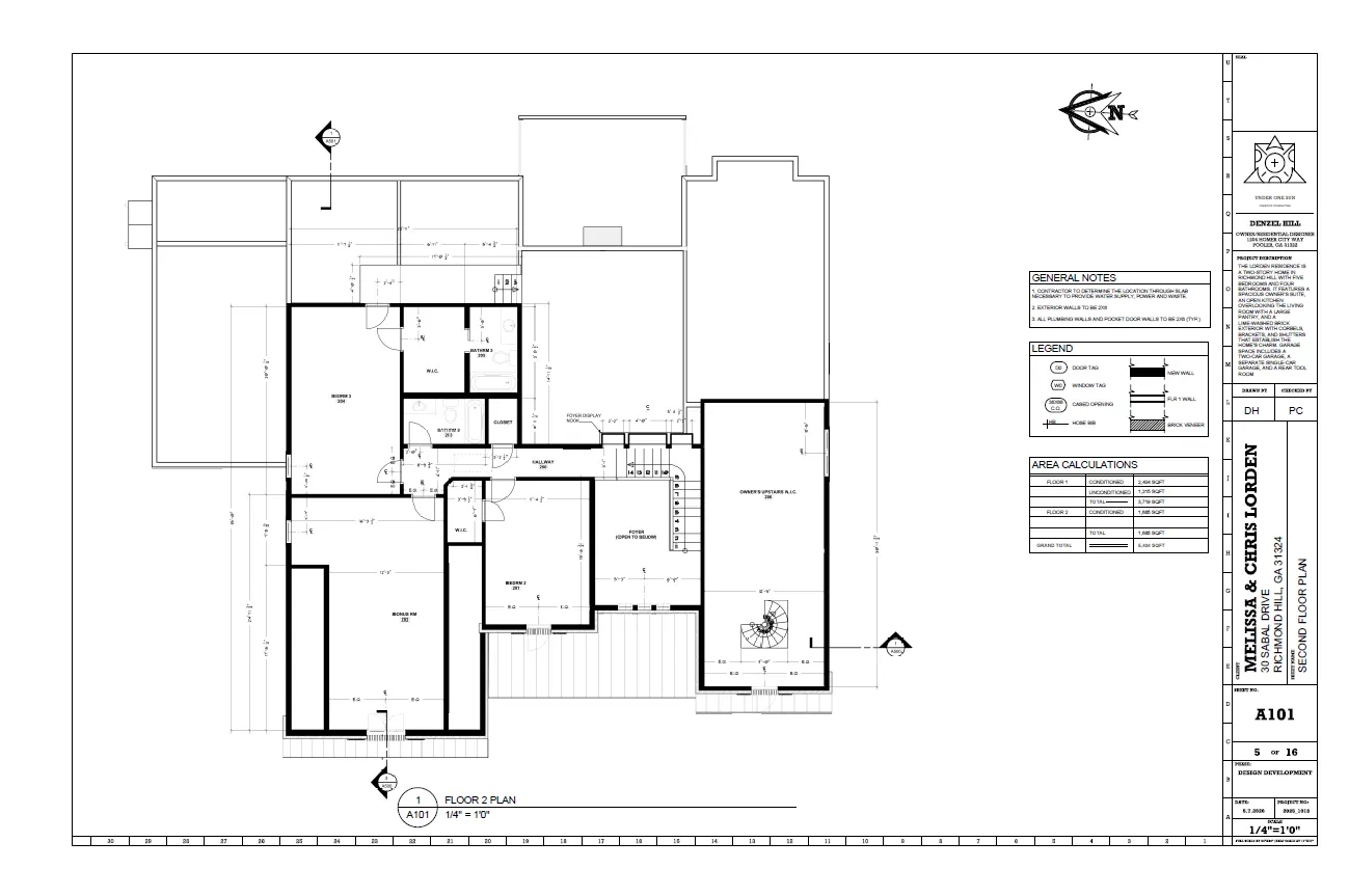 Lorden floor 2 plan — Under One Sun residential design
